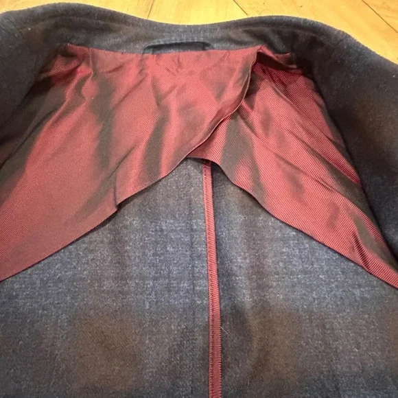 Luciano Barbera Men's Blue Plaid Blazer Made in Italy 46R 100% Wool Soft - Picture 15 of 16